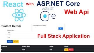 React with Asp.Net Core web Api Full Stack Crud Application