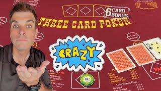 First Hand 3 Card Poker is CRAZY!