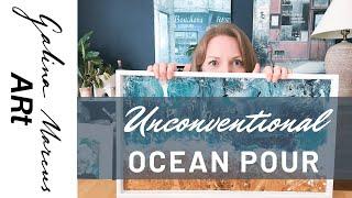 Unconventional Ocean Pour | Art Tutorial | Trash To Treasure | Eco Art Project