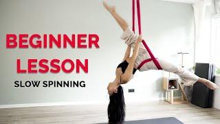 3 Beginner Aerial Sling Dance with Splits - Slow Spin Follow Along