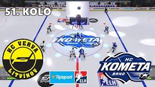 HC KOMETA BRNO VS HC VERVA LITVÍNOV |TELH 51. KOLO