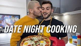 Date night with my man (cooking homemade pizza!!)