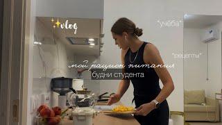 diet vlog | мой рацион | будни студента, рецепты, тренировки