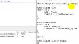 SQL DBA – Move Database  mdf &  ldf files to another drive