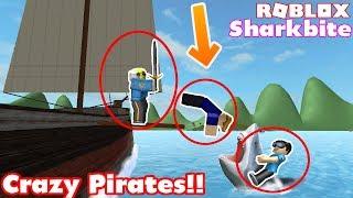 Hilarious Pirate Ship Crew in Roblox Sharkbite! Ft. MyUsernamesthis and DigDugPlays