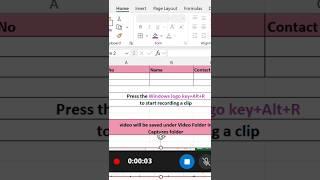 To record a Laptop window - Press the Windows logo key+Alt+R same time