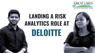 Getting into Risk Analytics at Deloitte | Students Speak | Great Lakes 1 Year PGPM