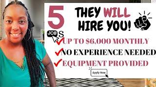 5 Hiring Now Work from Home Jobs Paying up to $6,000 Monthly