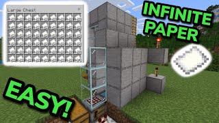 NEW SIMPLE 1.21 PAPER FARM TUTORIAL in Minecraft Bedrock (MCPE/Xbox/PS/Switch/PC)