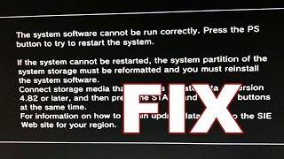 How to Fix the PS3 System Software cannot be run correctly Error