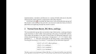 Normal forms, universal scaling functions, and extending the validity of the RG - ArXiv: