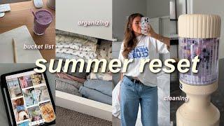 SUMMER RESET  vision board, bucket list, cleaning, + closet organization *getting my life together*