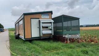 Ферма в Германии.Мобильный курятник „ЛЮКС КЛАССА“automatic chicken coop.Hühnermobil.