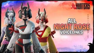 All Night Rose Boss Voicelines in Fortnite Chapter 6 Season 1 - Fortnite Bosses Voicelines