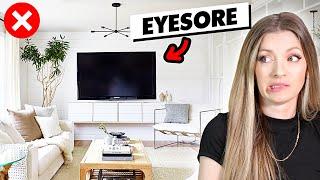 HOW DO YOU DECORATE WITH A HUGE TV?! 