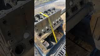 12v71 Block Before and After  #marine #mechanic #diesel