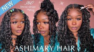 |MUST SEE| GLUELESS INVISI-STRAP™ 360 HIGHLIGHTED CURLY WIG! TALK THROUGH INSTALL FT. ASHIMARY HAIR