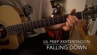 Falling Down // Lil Peep XXXTENTACION // Easy Guitar Lesson // (W/Tabs!)