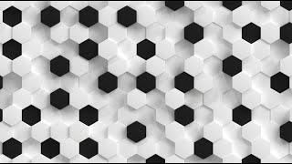 ⬡⬢⬡ Black and White Abstract Tiles Animation Relaxing Background Screensaver | Cool Background