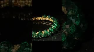 Emerald green handmade bracelet #jewelrymaking #jewelrydesign #handmadejewelry