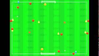 Ejercicio de coaching futbol: Circuito de pases y finalizaciones