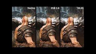 FSR 2 0 vs DLSS vs Native in God of War 2160p60