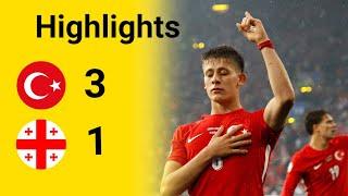 Euro 2024 - Group F: Turkey 3-1 Georgia Highlights