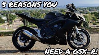 5 REASONS YOU SHOULD BUY A GSXR! | SUZUKI GSX-R 600 REVIEW | BEGINNER RIDER | BEST 2ND MOTORCYCLE