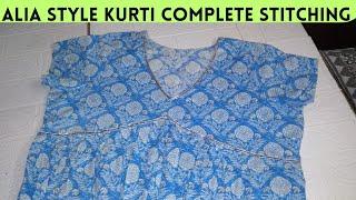 Alia Style Kurti Ka Complete Stitching | Zeenat's Dress Designing 