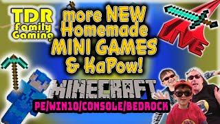 MORE NEW HOMEMADE MINIGAMES AND KAPOW! MINECRAFT BEDROCK PE Live - Stream