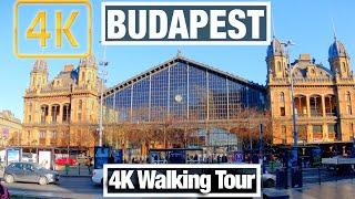 4K City Walks: Budapest, Hungary Nyugati Pályaudvar Train Station- Virtual Walk Treadmill City Guide