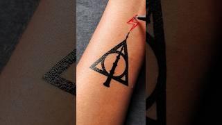 Harry Potter Wrist Temporary Tattoo Tutorial....#tattoo #art #harrypotter