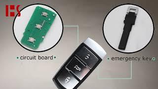 Volkswagen Magotan CC Car 3 Button Smart Key VW ID48 Chip 433Mhz