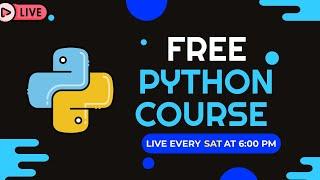 Free Python Course Live session || Tech Cookie