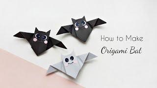 How to Make Origami Bats in 5 Minutes/ DIY Halloween Decor / Paper Bat Craft/ Easy Origami Tutorial