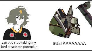 "surely he isnt going to potemkin buster AGAIN, right"