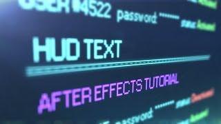 HUD text After Effects tutorial