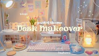 aesthetic desk makeover  pastel & pinterest inspired + shopee haul  Philippines ️