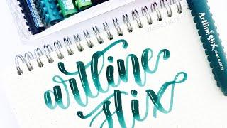 Brush Pen Lettering For Beginners: Artline Stix Brush Marker