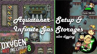 Aquatuner Steam Turbine Setup & Infinite Gas Storage +filter Oxygen not included Let's Play: Part 8