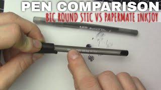 Pen Comparison & Review: BIC Round Stic VS Paper Mate InkJoy