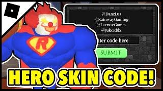 NEW CODE for the HERO SKIN + SHOWCASE in RONALD || ROBLOX