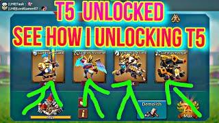 T5 Unlocking see all details in Video  || T5  unlocked in Lords mobile #lordsmobile