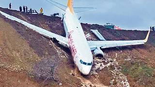 Planes Run Out Of Runway! Caught On Camera