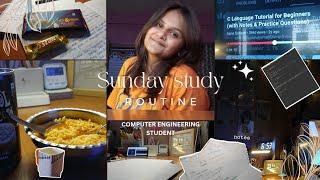 Sunday study vlog ️  | engineering student (diploma) | note taking | eating | lots...