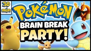 Pokemon Brain Break Party | Pokemon Freeze Dance & Chase | Just Dance | Jump Challenge