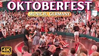 Oktoberfest Munich Walking Tour  World's Largest Beer Festival in 4k/60fps [With Captions]