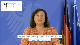 Botschaft von Staatssekräterin Dr. Bärbel Kofler: Den Genozid an den Jesiden erinnern.