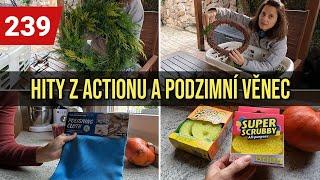 KONKURENT FIALOVÉ VILEDY? | LEŠTÍCÍ HADŘÍK Z ACTIONU|  HOUBA SUPER SCRUBBY | DIY PODZIMNÍ VĚNEC