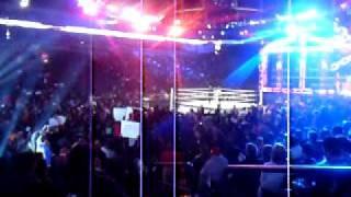 Ring Announcer Justin Roberts welcomes everyone to WWE Elimination Chamber..